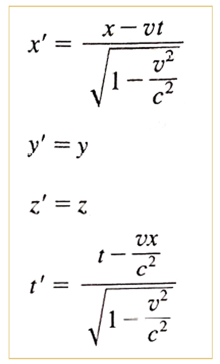 trasformazioni di lorentz